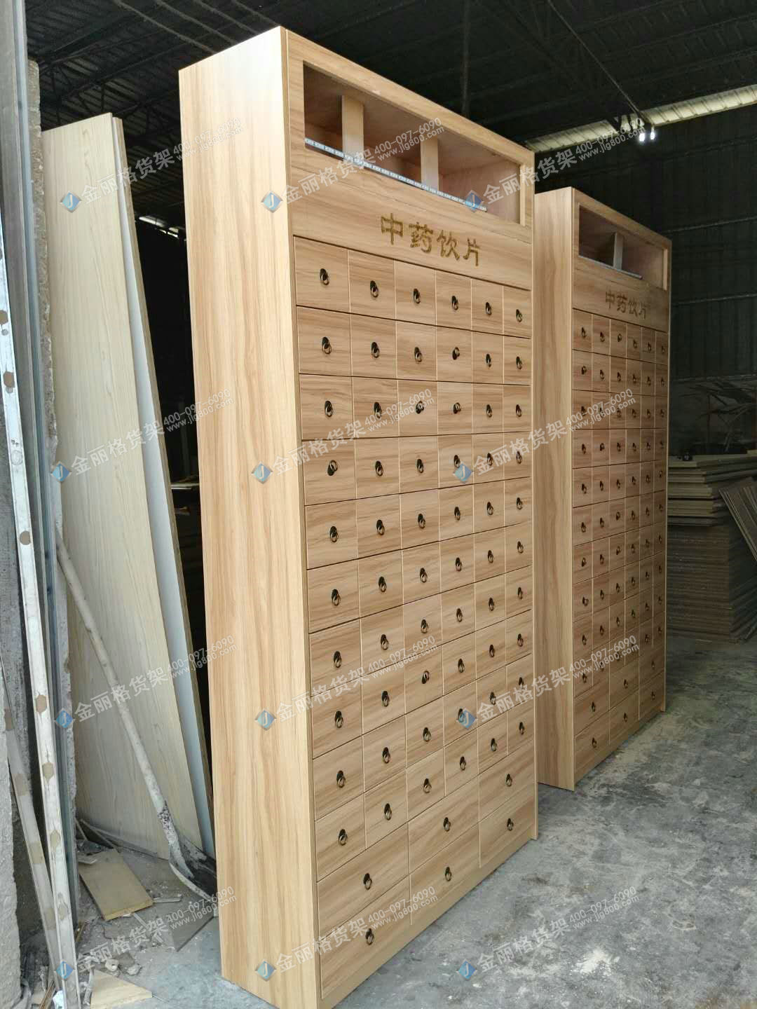 中药柜厂家 木纹中药柜制作 实木中药柜